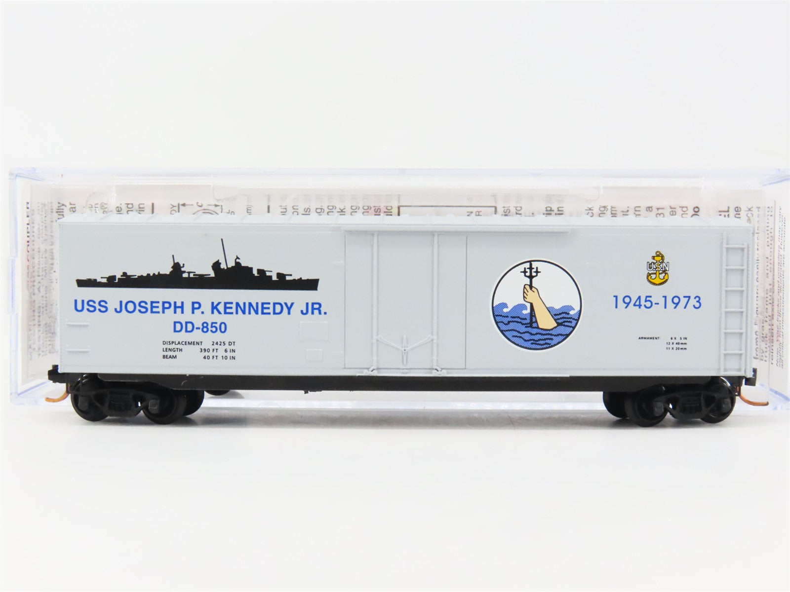 N Scale Micro-Trains MTL 03800404 USN United States Navy 50' Box Car DD-850 RTR
