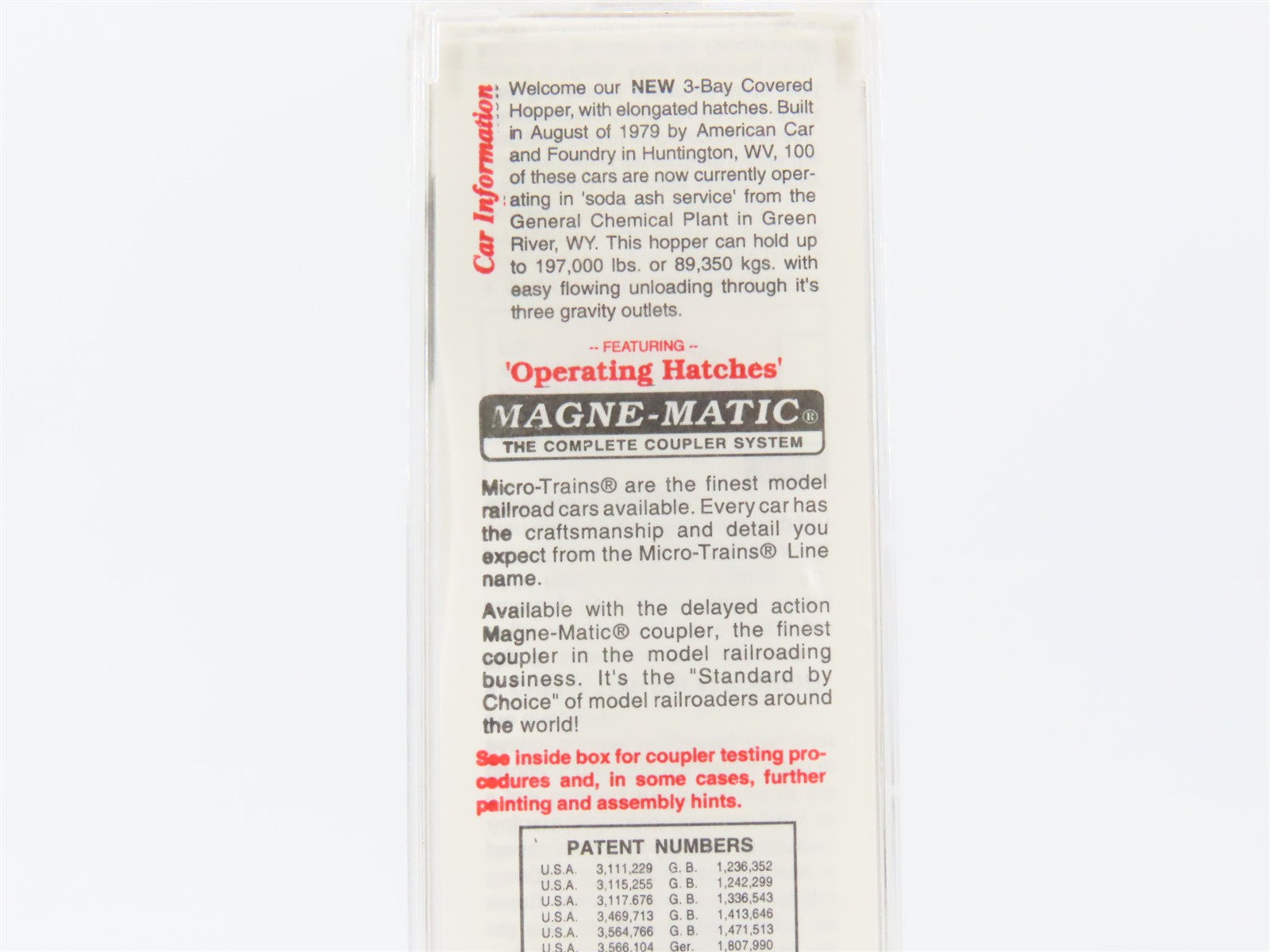 N Scale Micro-Trains MTL 94020 GRPX General Chemical 3-Bay Covered Hopper RTR
