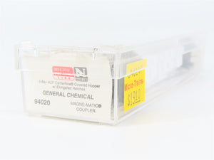 N Scale Micro-Trains MTL 94020 GRPX General Chemical 3-Bay Covered Hopper RTR