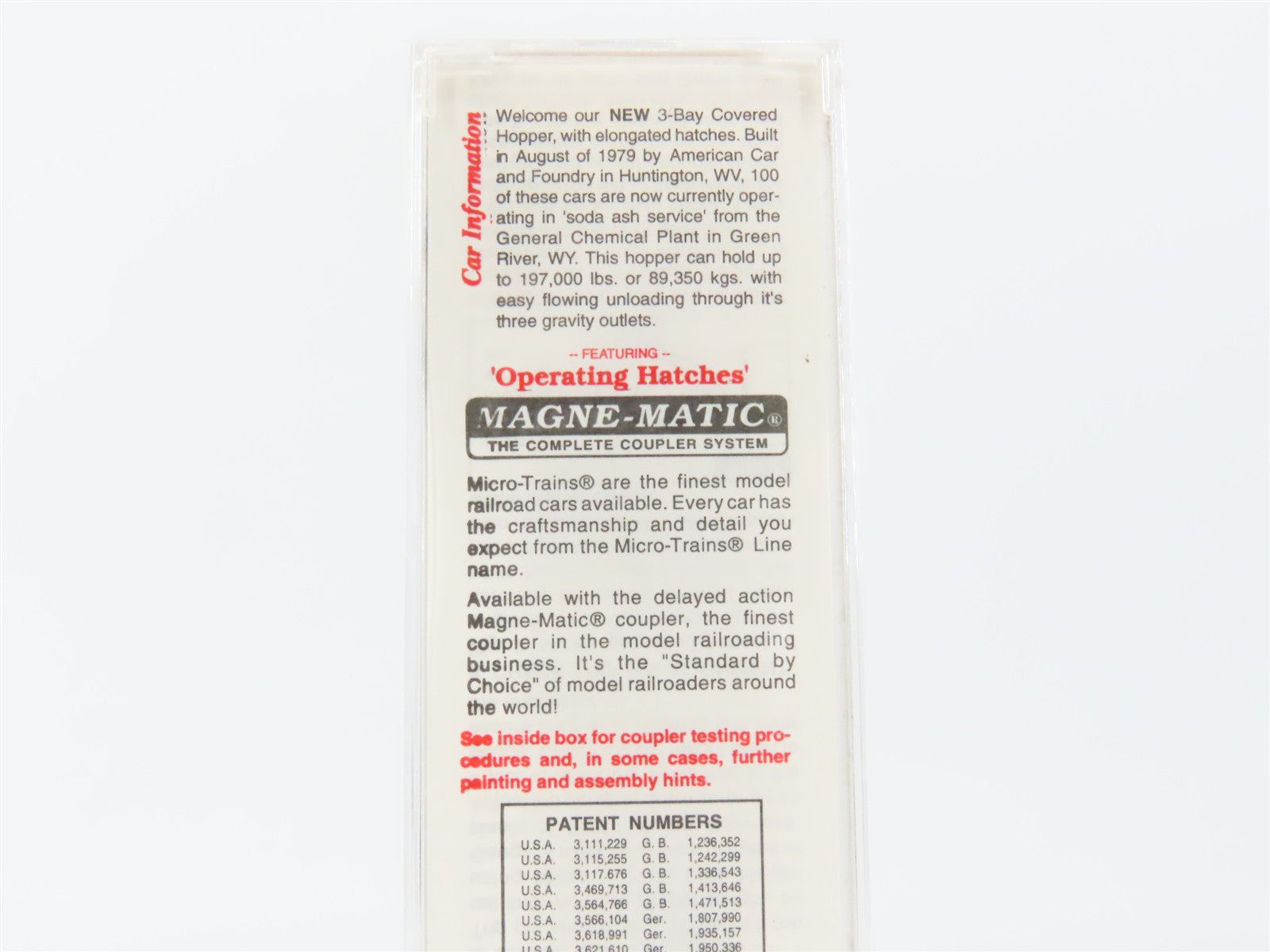 N Scale Micro-Trains MTL 94020 GRPX General Chemical 3-Bay Covered Hopper RTR