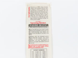 N Scale Micro-Trains MTL 94020 GRPX General Chemical 3-Bay Covered Hopper RTR