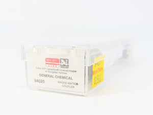 N Scale Micro-Trains MTL 94020 GRPX General Chemical 3-Bay Covered Hopper RTR