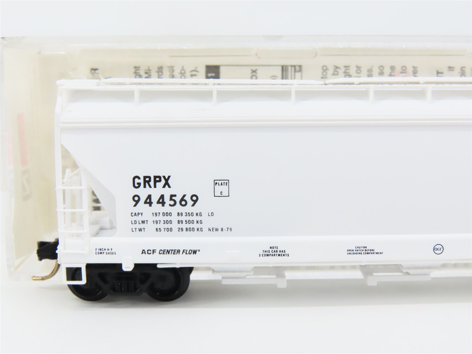 N Scale Micro-Trains MTL 94020 GRPX General Chemical 3-Bay Covered Hopper RTR