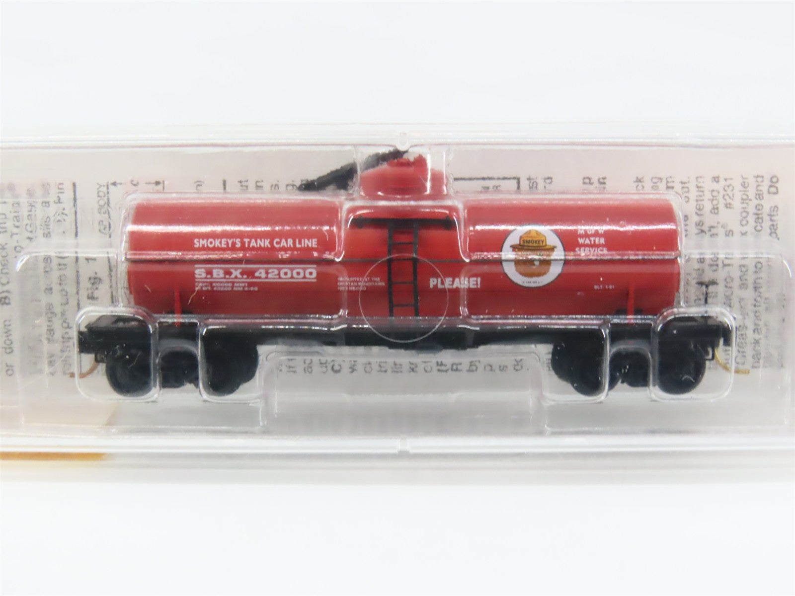 N Scale Micro-Trains MTL 65460 SBX Smokey's Tank Car Line 39' Tank Car 42000 RTR