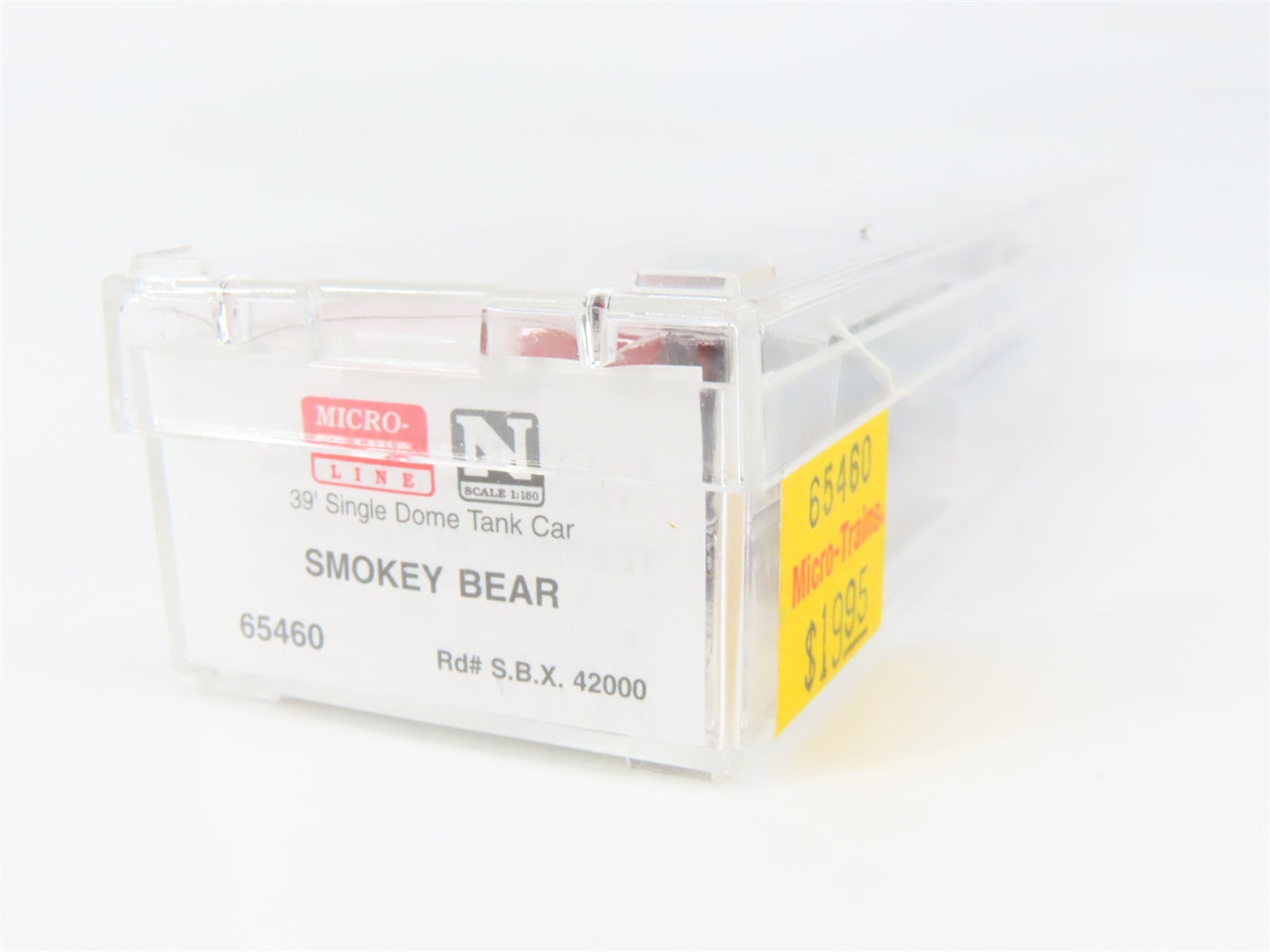 N Scale Micro-Trains MTL 65460 SBX Smokey Bear 39' Single Dome Tank Car RTR
