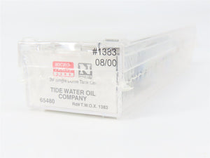 N Scale Micro-Trains MTL 65480 TWOX Tide Water Oil Company Tank Car 1383 RTR