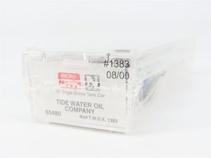 N Scale Micro-Trains MTL 65480 TWOX Tide Water Oil Company 39' Tank Car 1383 RTR