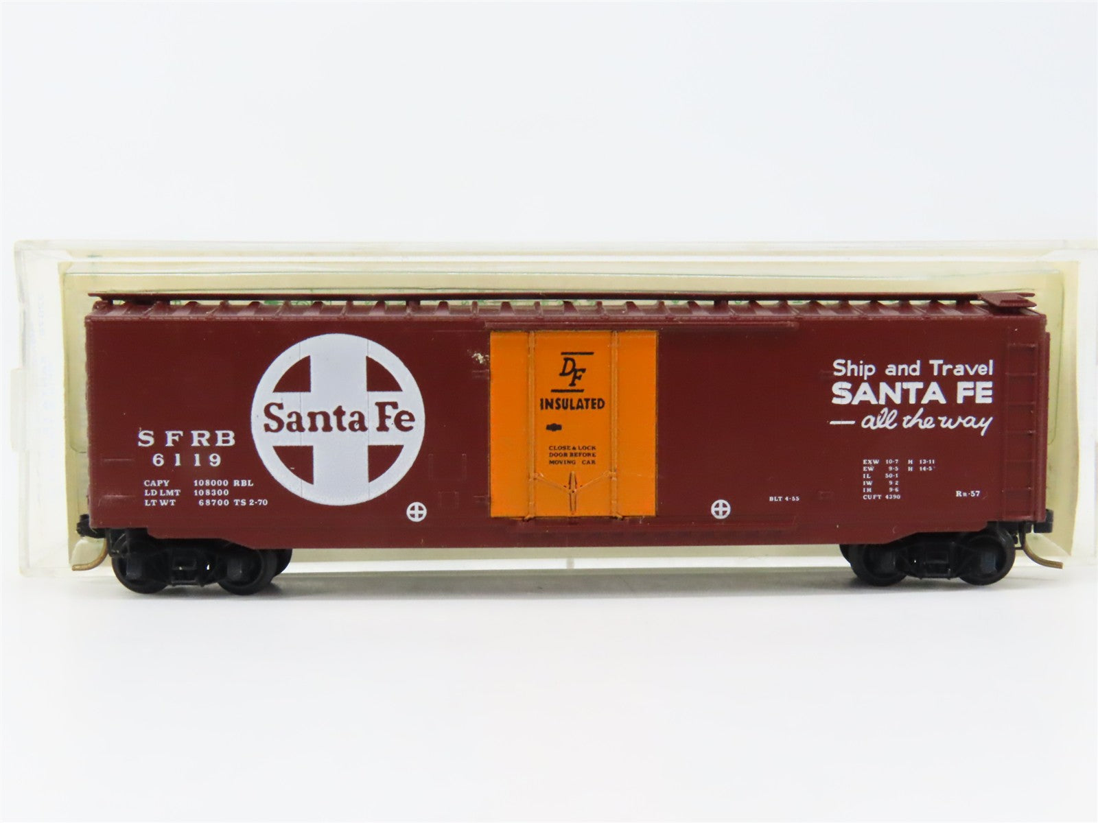 N Scale Micro-Trains MTL 32076 SFRB Santa Fe 50' Box Car 6119 RTR