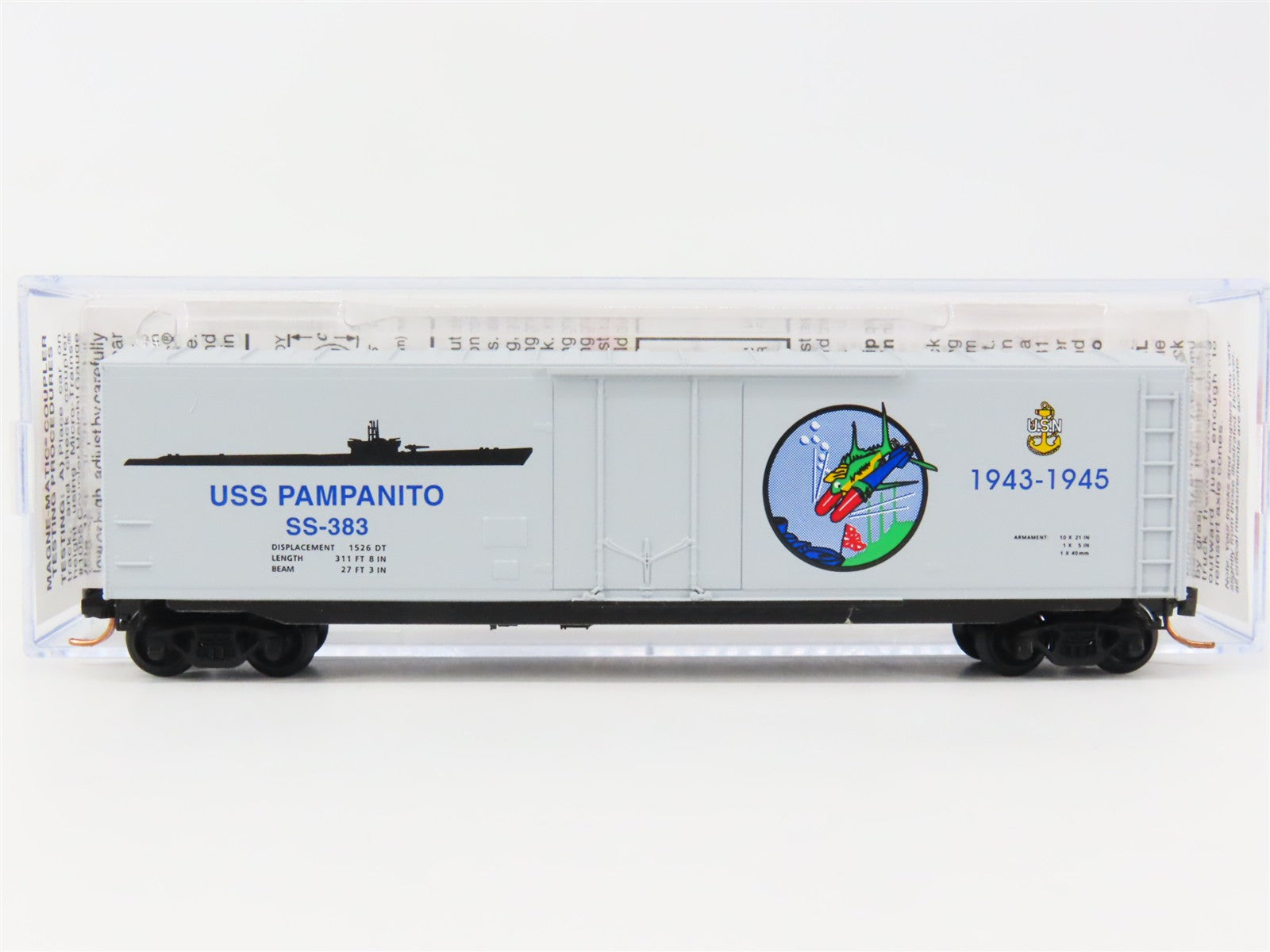 N Scale Micro-Trains MTL 03800403 SS U.S. Navy 50' Box Car 383 RTR