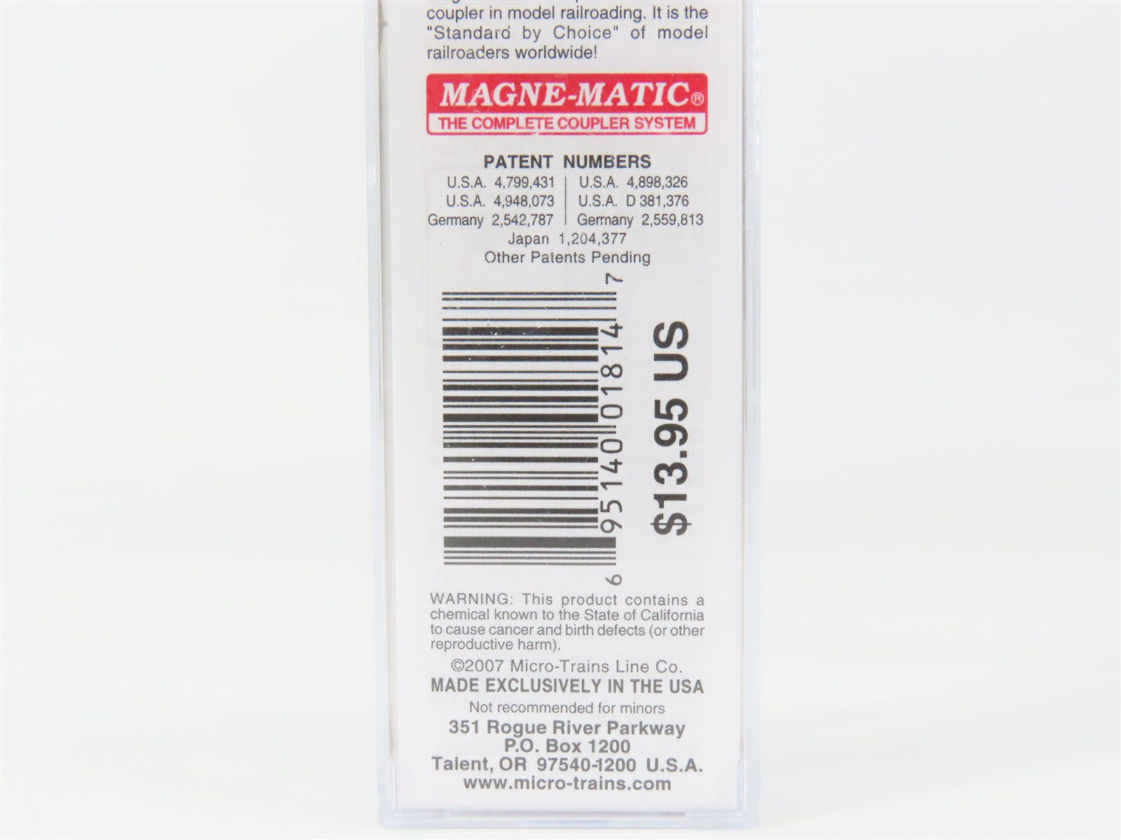 N Scale Micro-Trains MTL 12100010 B&O Baltimore & Ohio Scale Test Car 914221 RTR