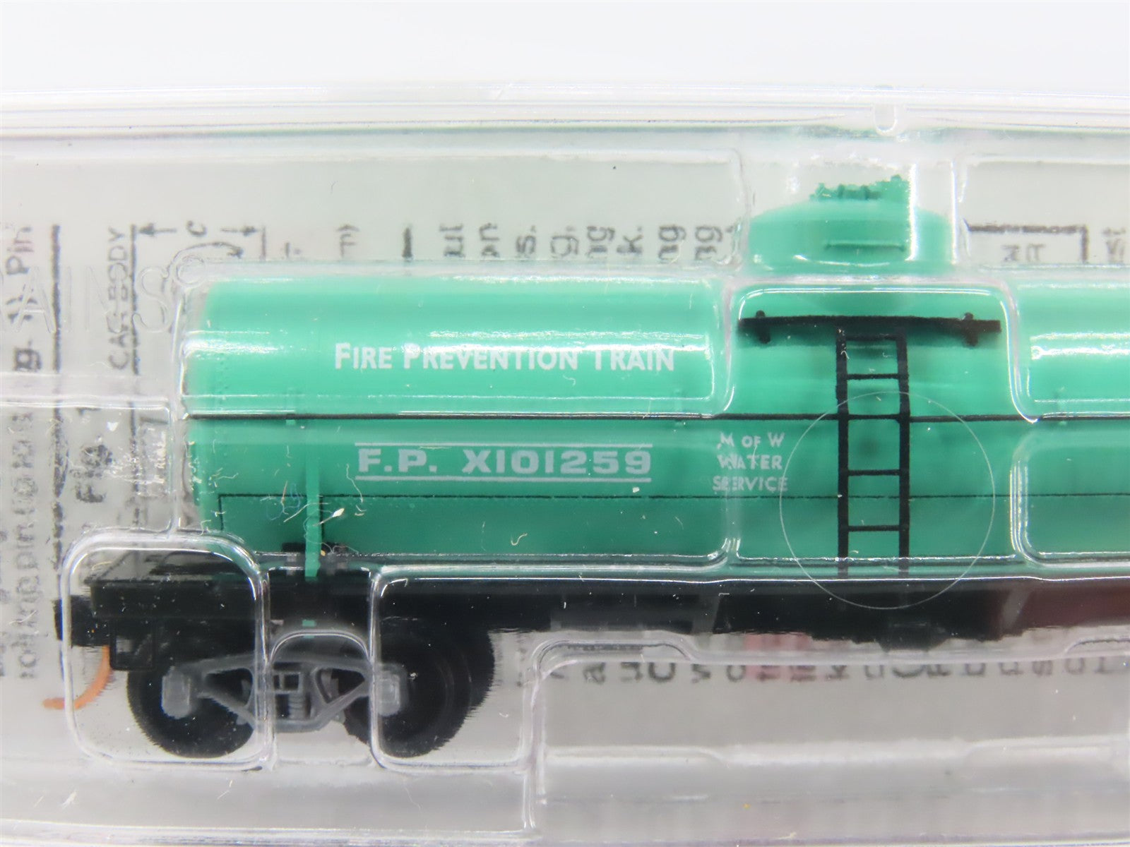 N Scale Micro-Trains MTL 65540 FP Fire Prevention Train 39' Tank Car X101259 RTR