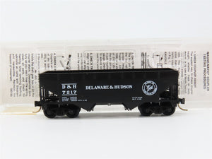 N Scale Micro-Trains MTL 55170 D&H Delaware & Hudson 33' 2-Bay Hopper 7217 RTR