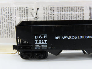 N Scale Micro-Trains MTL 55170 D&H Delaware & Hudson 33' 2-Bay Hopper 7217 RTR