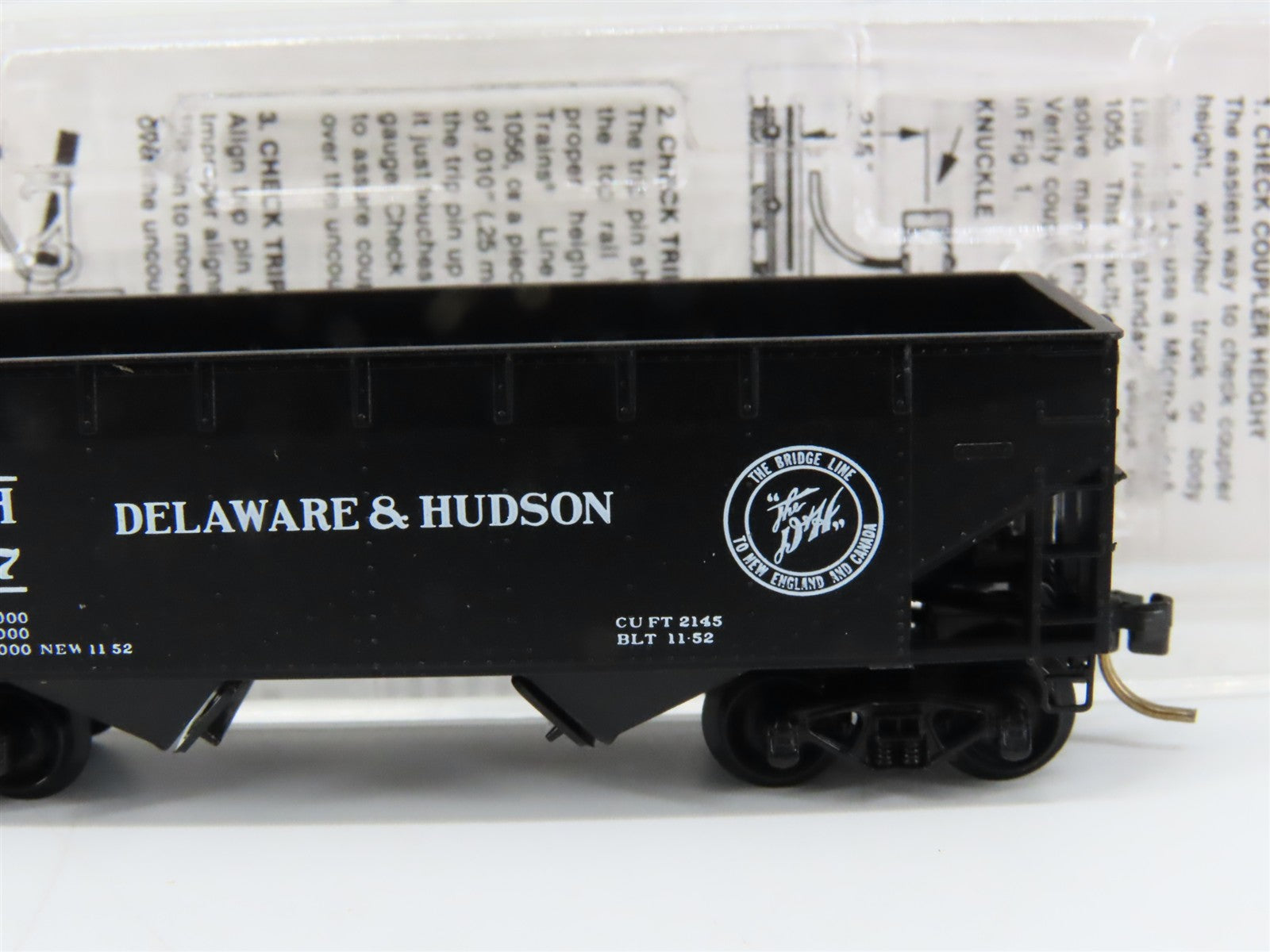 N Scale Micro-Trains MTL 55170 D&H Delaware & Hudson 33' 2-Bay Hopper 7217 RTR