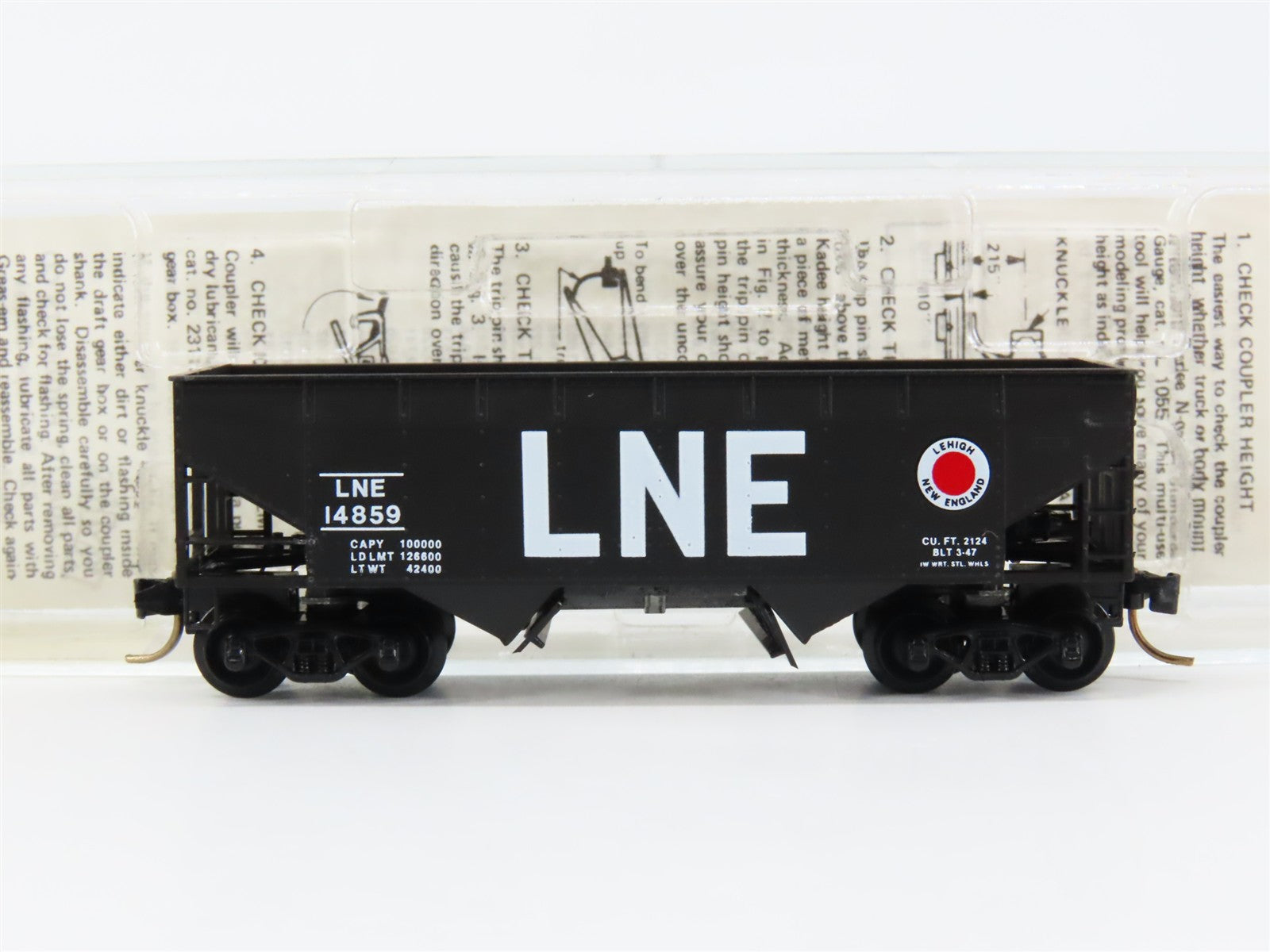 N Scale Micro-Trains MTL 55270 LNE Lehigh & New England 33' 2-Bay Hopper RTR
