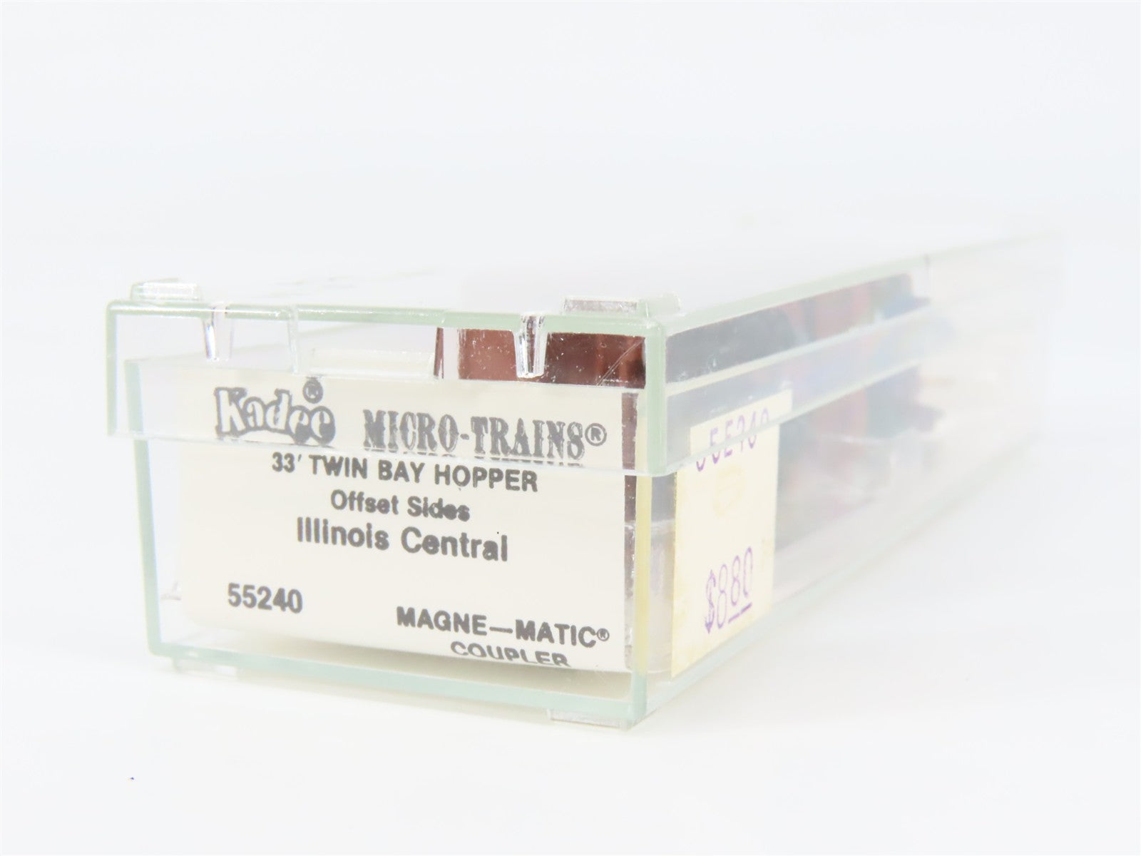 N Scale Micro-Trains MTL 55240 IC Illinois Central 33' 2-Bay Hopper 74825 RTR