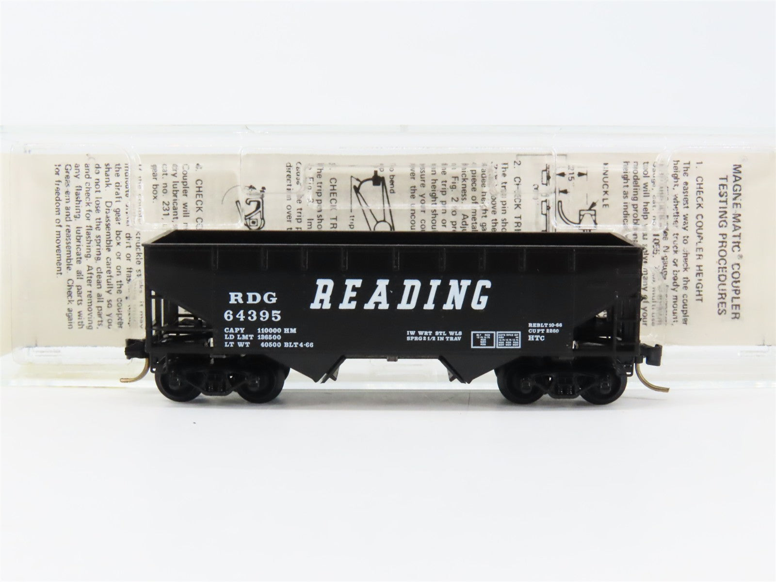 N Scale Micro-Trains MTL 55220 RDG Reading 33' 2-Bay Hopper 64395 RTR