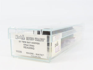 N Scale Micro-Trains MTL 55220 RDG Reading 33' 2-Bay Hopper 64395 RTR