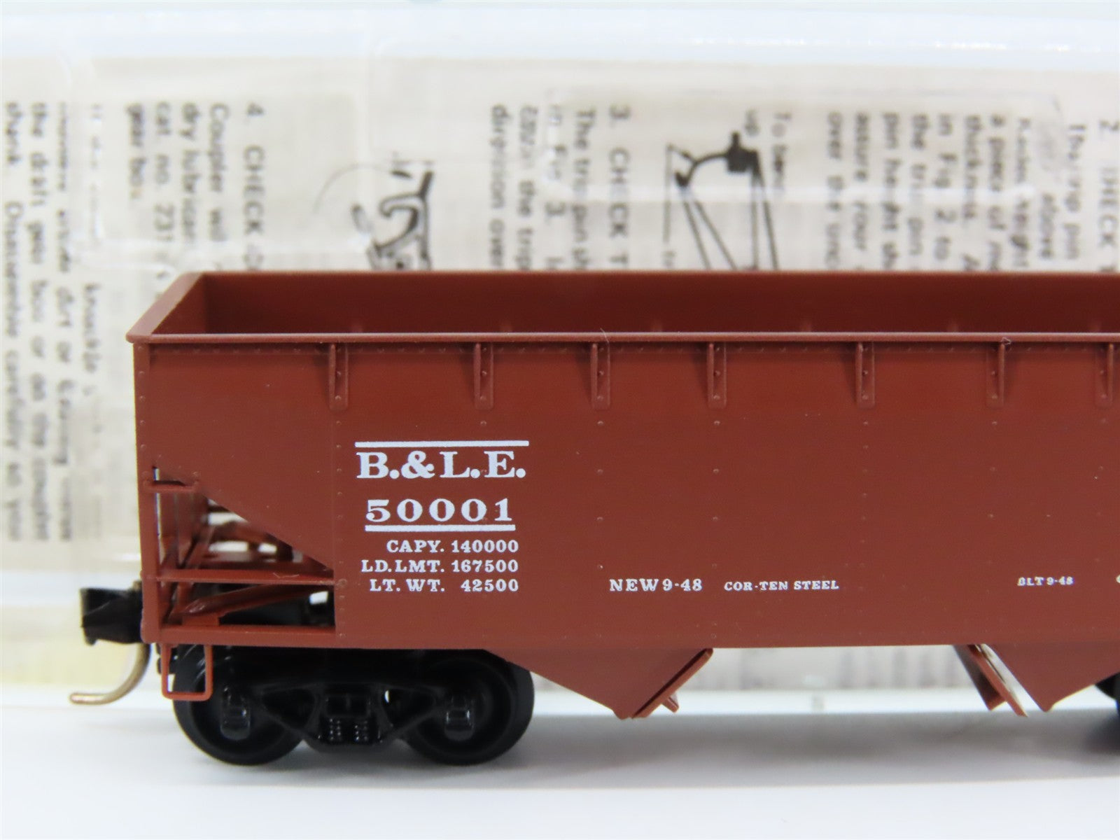 N Scale Micro-Trains MTL 55290 BLE Bessemer & Lake Erie 33' 2-Bay Hopper RTR