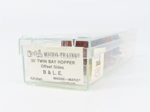 N Scale Micro-Trains MTL 55290 BLE Bessemer & Lake Erie 33' 2-Bay Hopper RTR