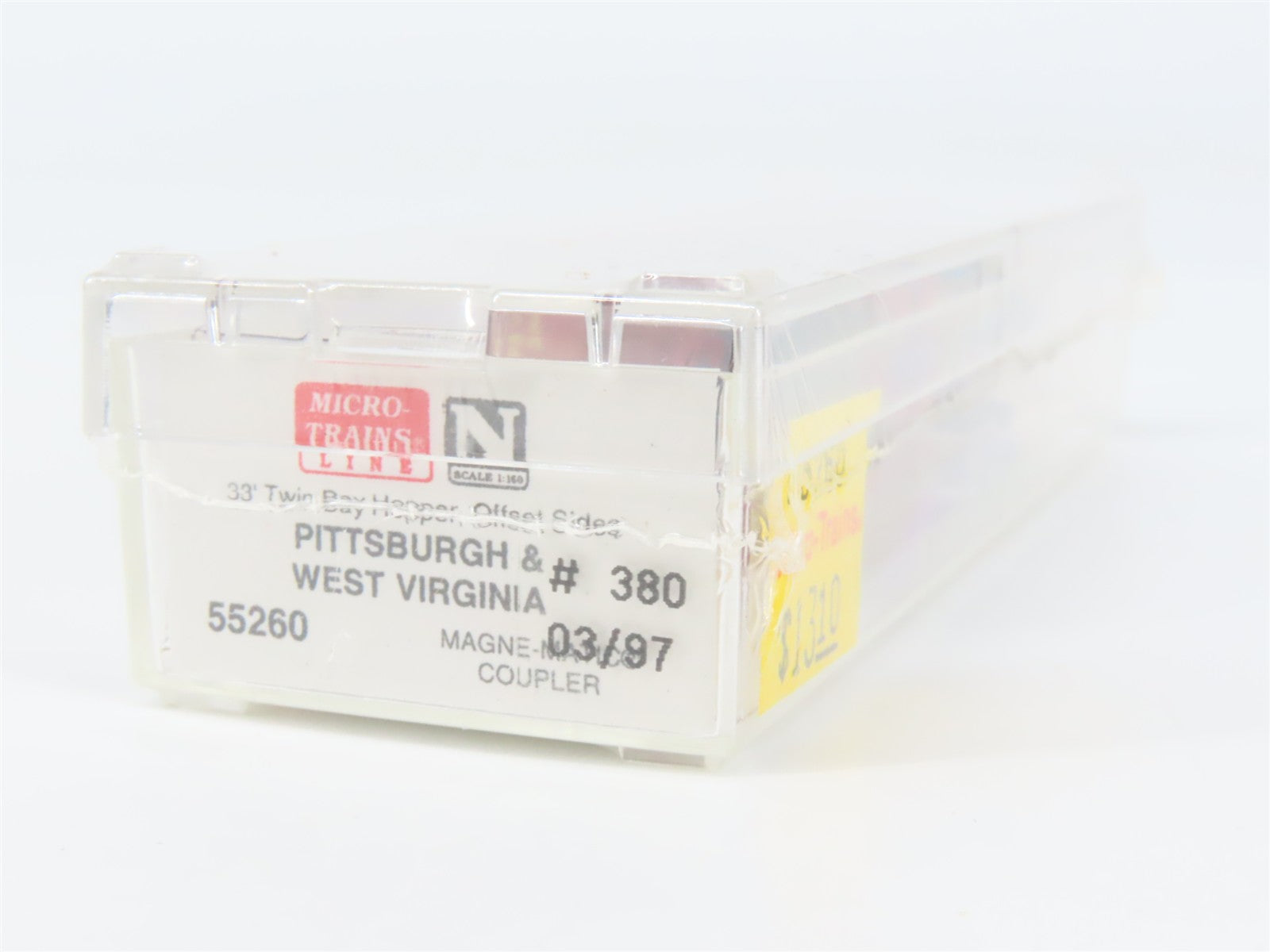 N Scale Micro-Trains MTL 55260 Pittsburgh & West Virginia 33' 2-Bay Hopper RTR