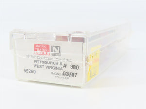 N Scale Micro-Trains MTL 55260 Pittsburgh & West Virginia 33' 2-Bay Hopper RTR