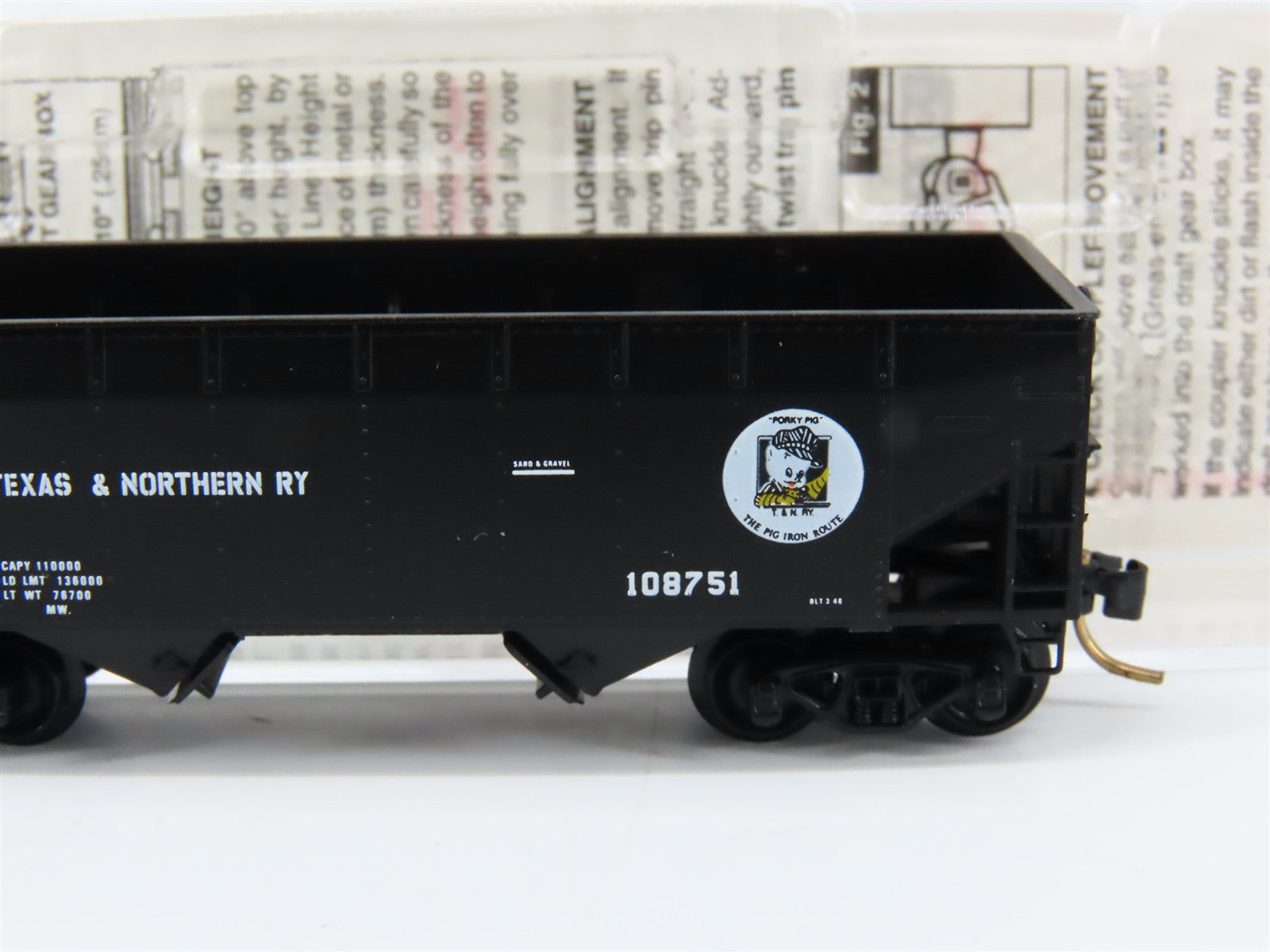 N Scale Micro-Trains MTL 55350 Texas & Northern 33' 2-Bay Hopper 108751 RTR