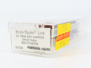 N Scale Micro-Trains MTL 55330 SOU Southern 33' 2-Bay Hopper 285539 RTR