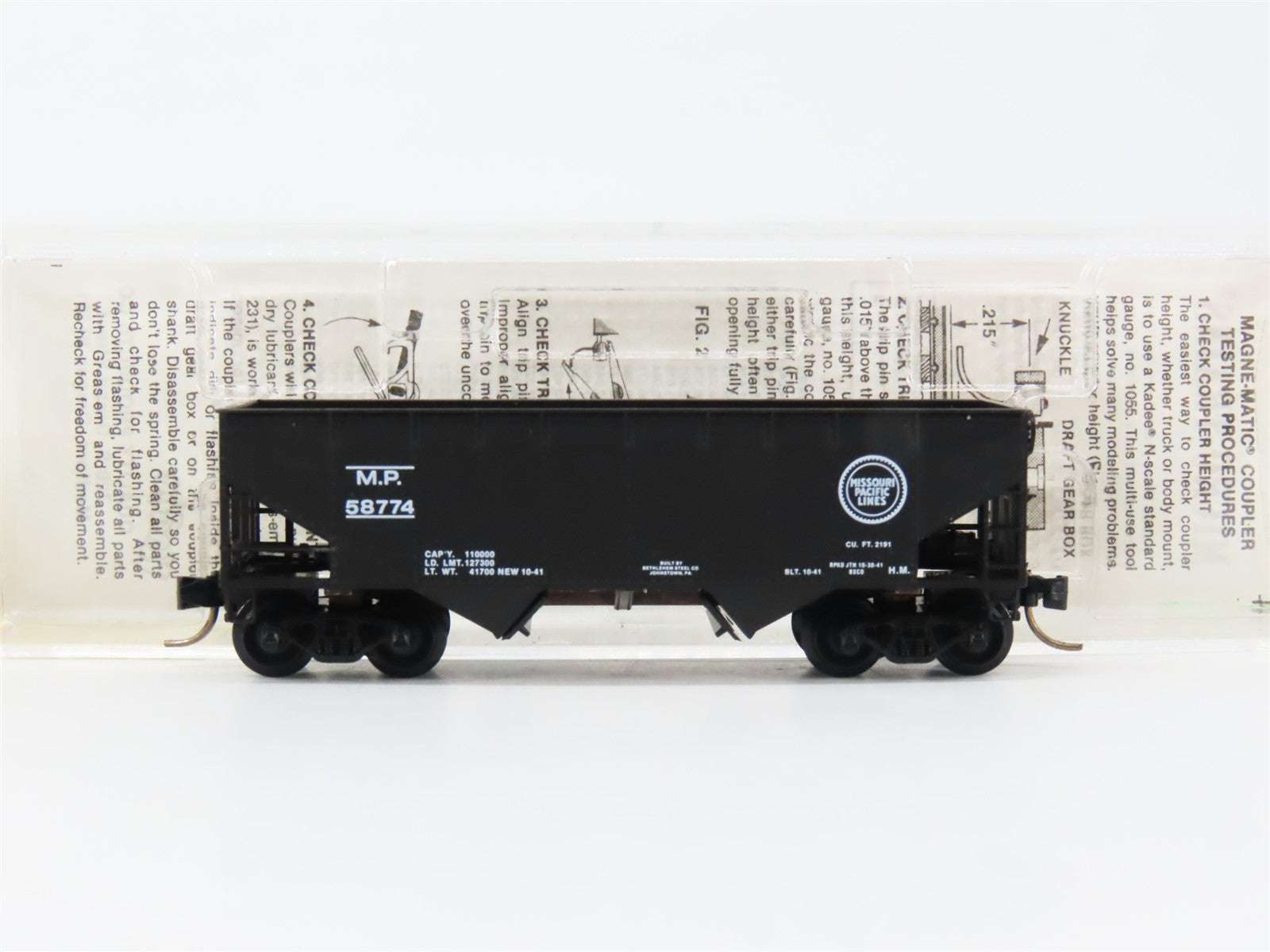 N Scale Micro-Trains MTL 55320 MP Missouri Pacific 33' 2-Bay Hopper 58774 RTR