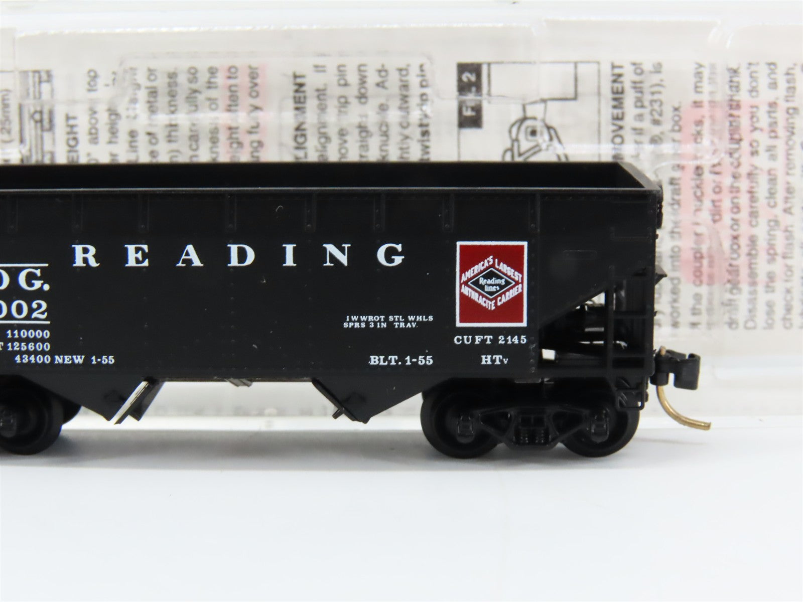 N Scale Micro-Trains MTL 55310 RDG Reading 33' 2-Bay Hopper 83002 RTR