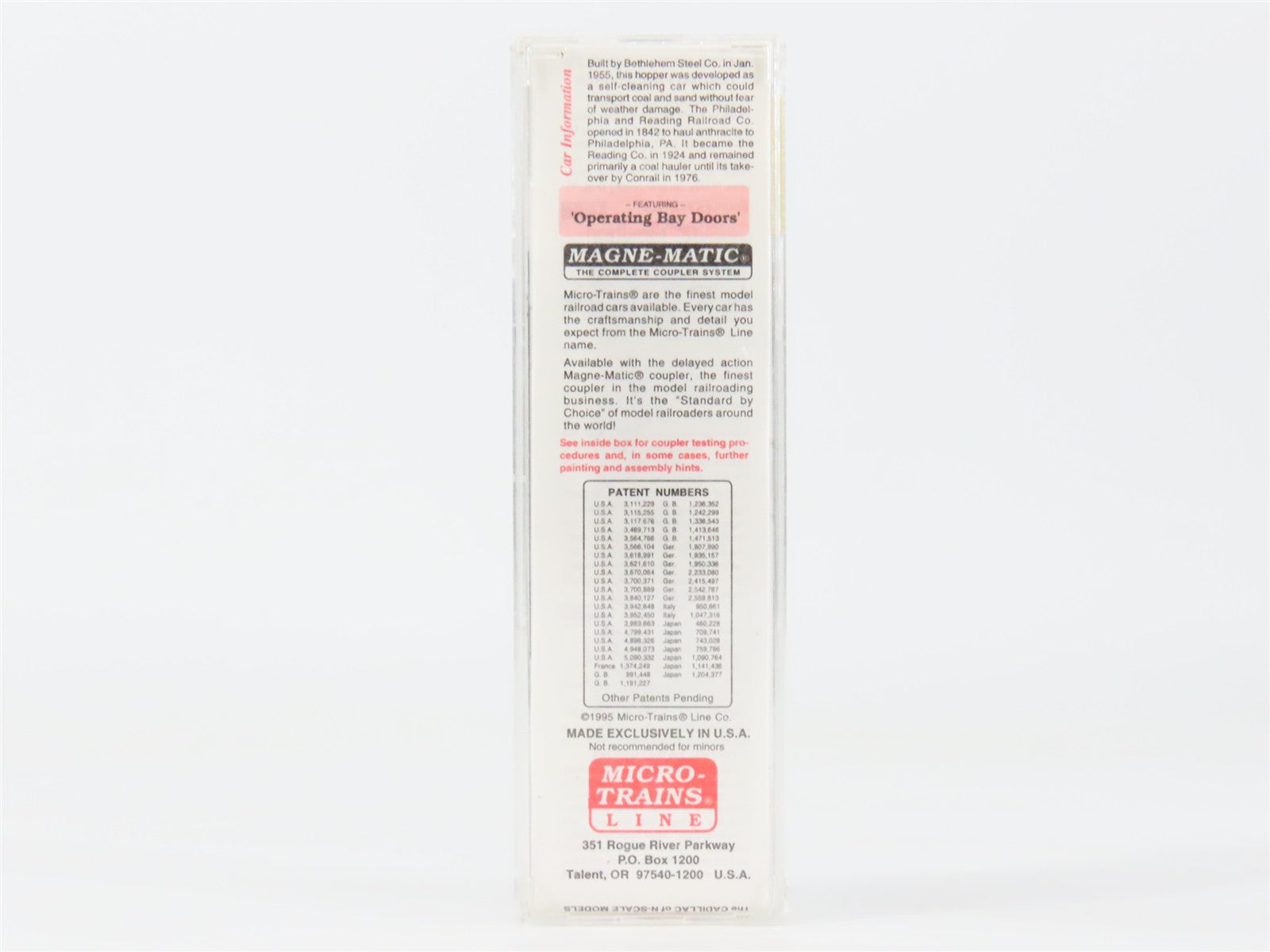 N Scale Micro-Trains MTL 55310 RDG Reading 33' 2-Bay Hopper 83002 RTR