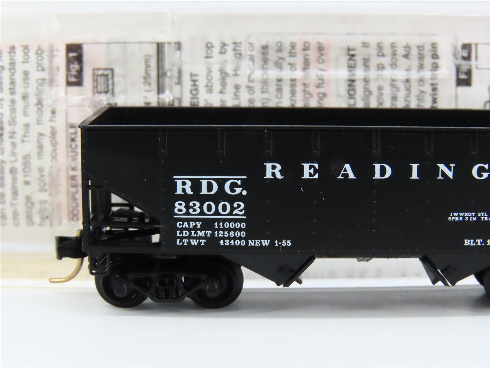 N Scale Micro-Trains MTL 55310 RDG Reading 33' 2-Bay Hopper 83002 RTR