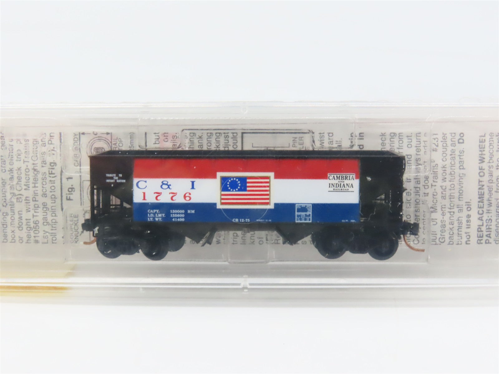 N Scale Micro-Trains MTL 55460 C&I Cambria & Indiana 33' 2-Bay Hopper 1776 RTR