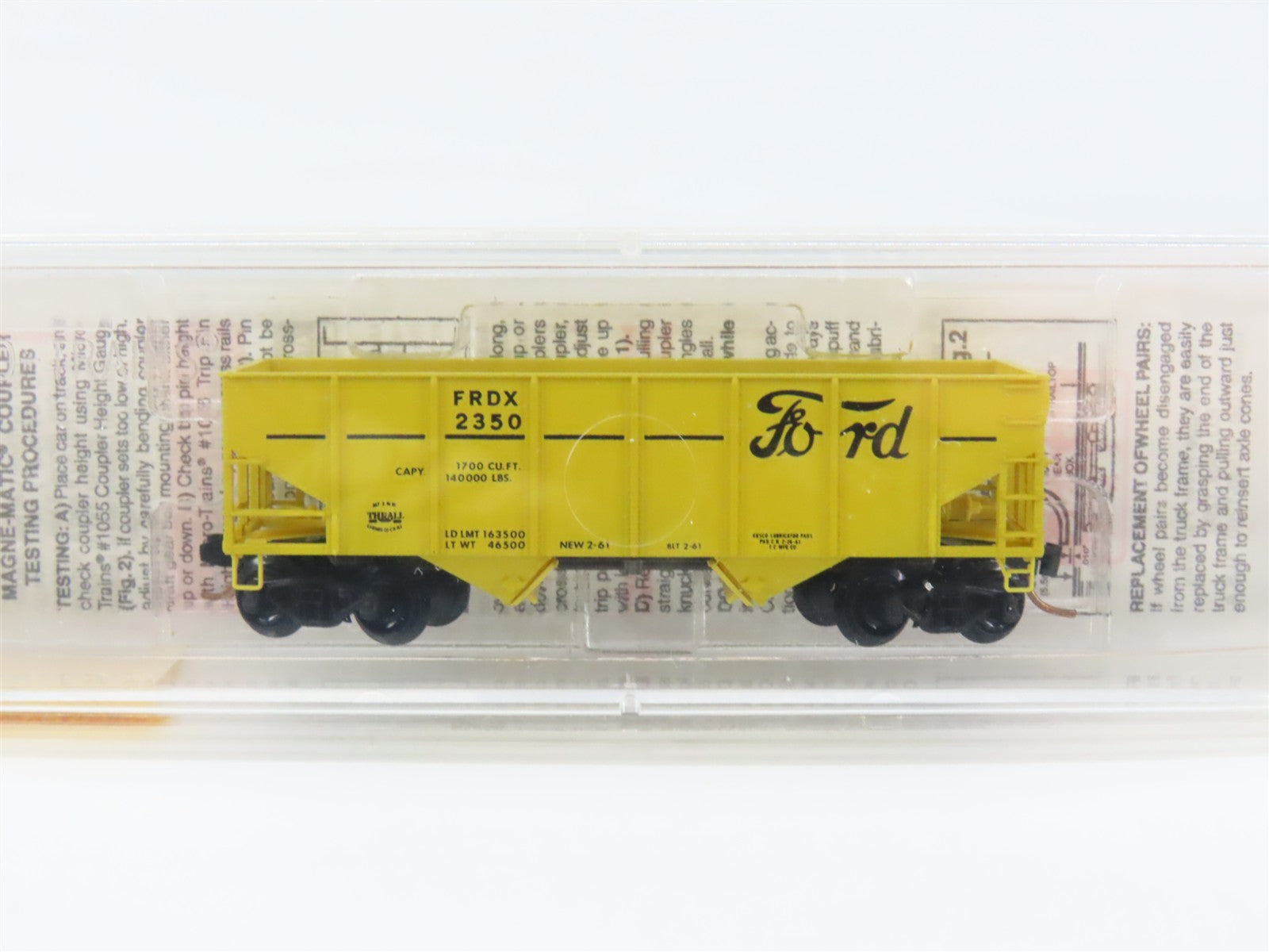N Scale Micro-Trains MTL 56020 FRDX Ford Motor Company 33' 2-Bay Hopper 2350 RTR