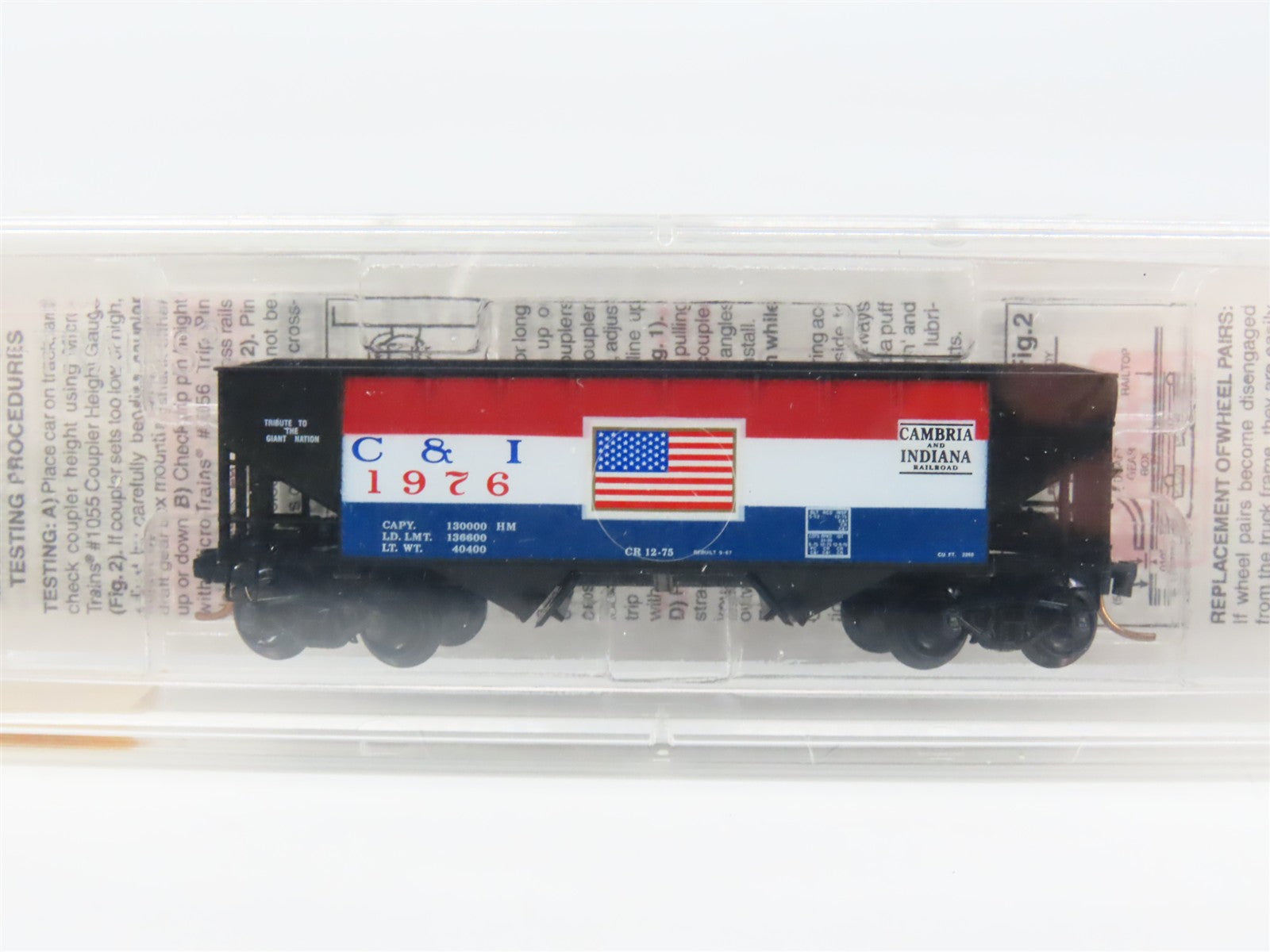 N Scale Micro-Trains MTL 55430 C&I Cambria & Indiana 33' 2-Bay Hopper 1976 RTR