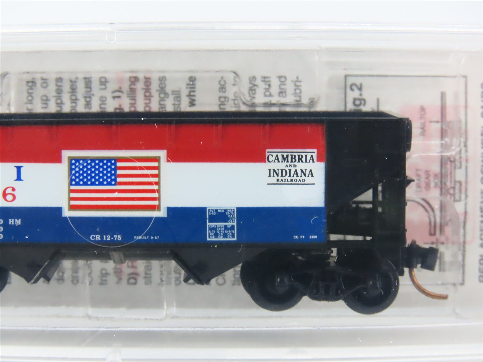 N Scale Micro-Trains MTL 55430 C&I Cambria & Indiana 33' 2-Bay Hopper 1976 RTR