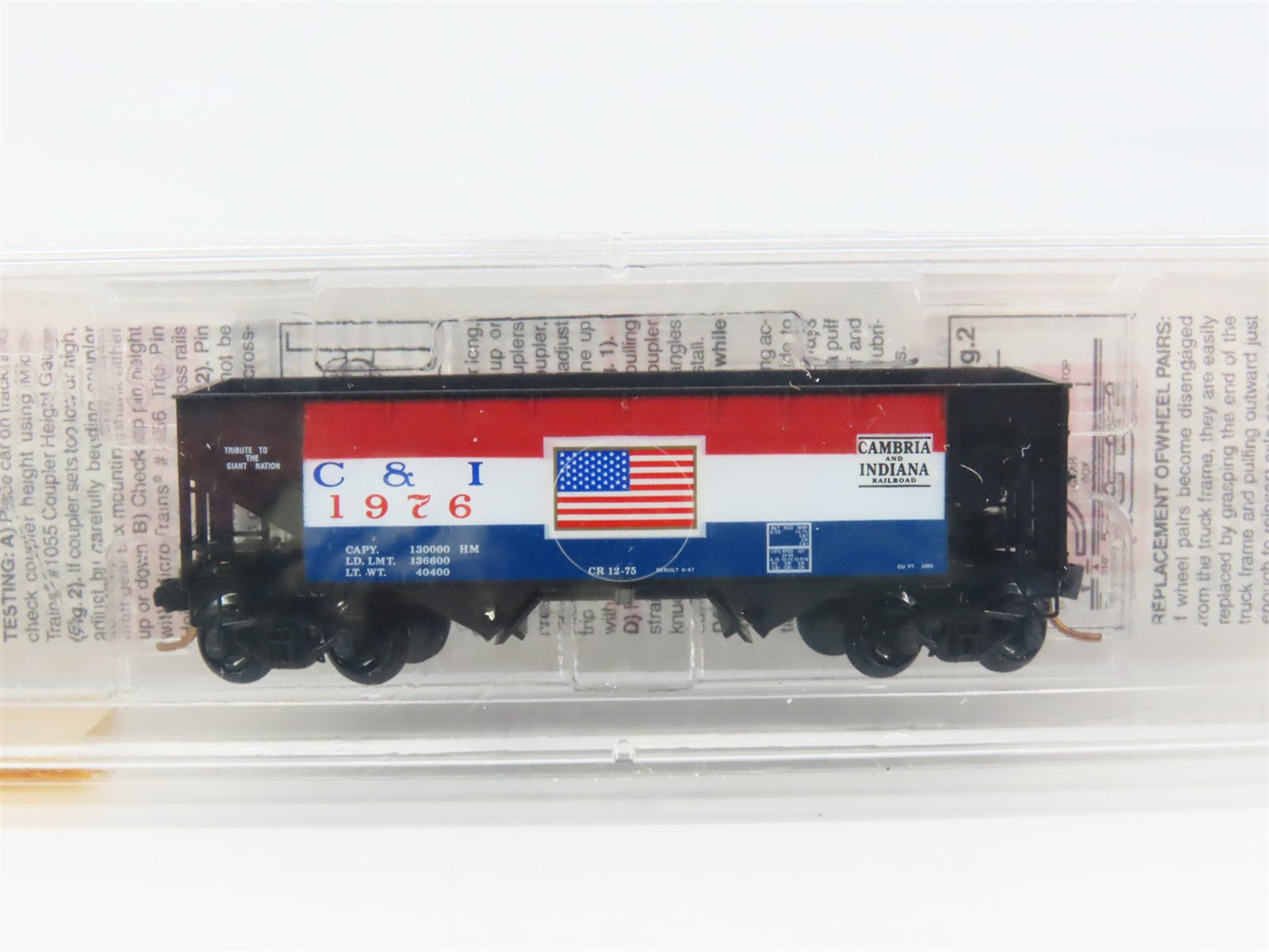 N Scale Micro-Trains MTL 55430 C&I Cambria & Indiana 33' 2-Bay Hopper 1976 RTR