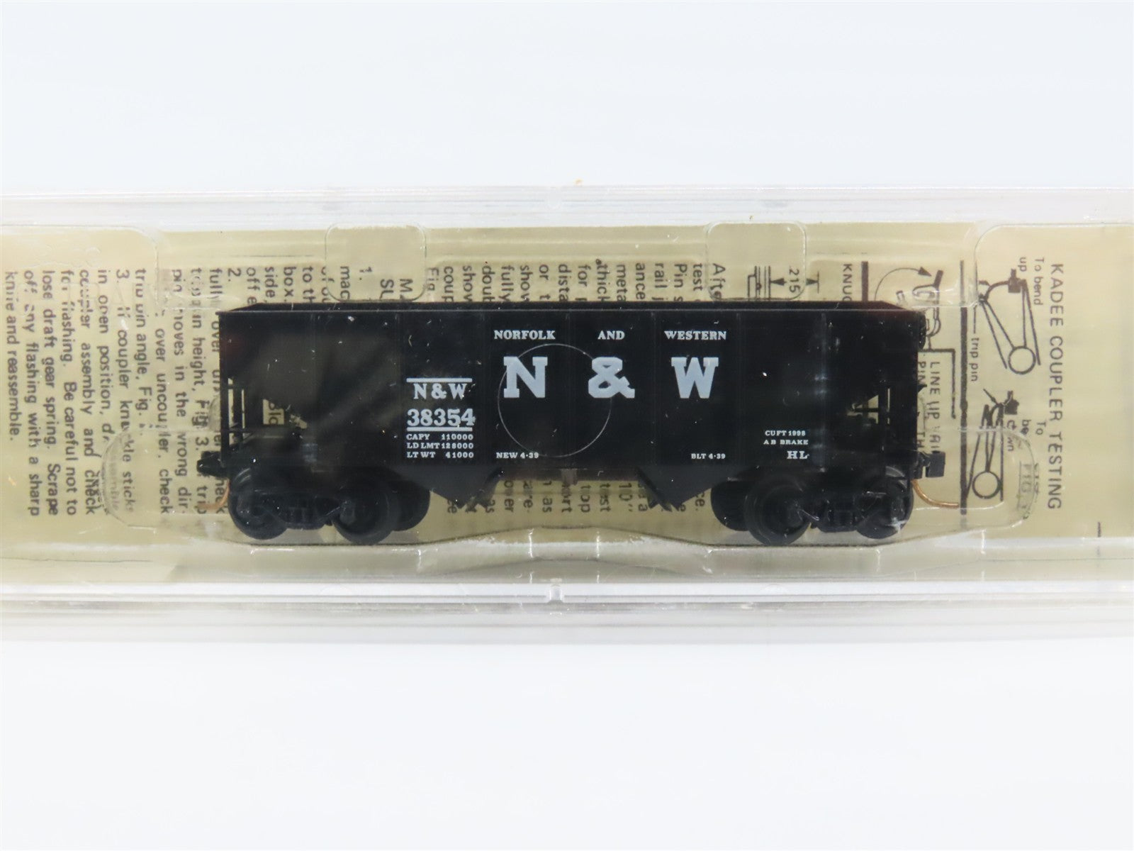 N Scale Micro-Trains MTL 56042 N&W Norfolk & Western 33' 2-Bay Hopper 38354 RTR