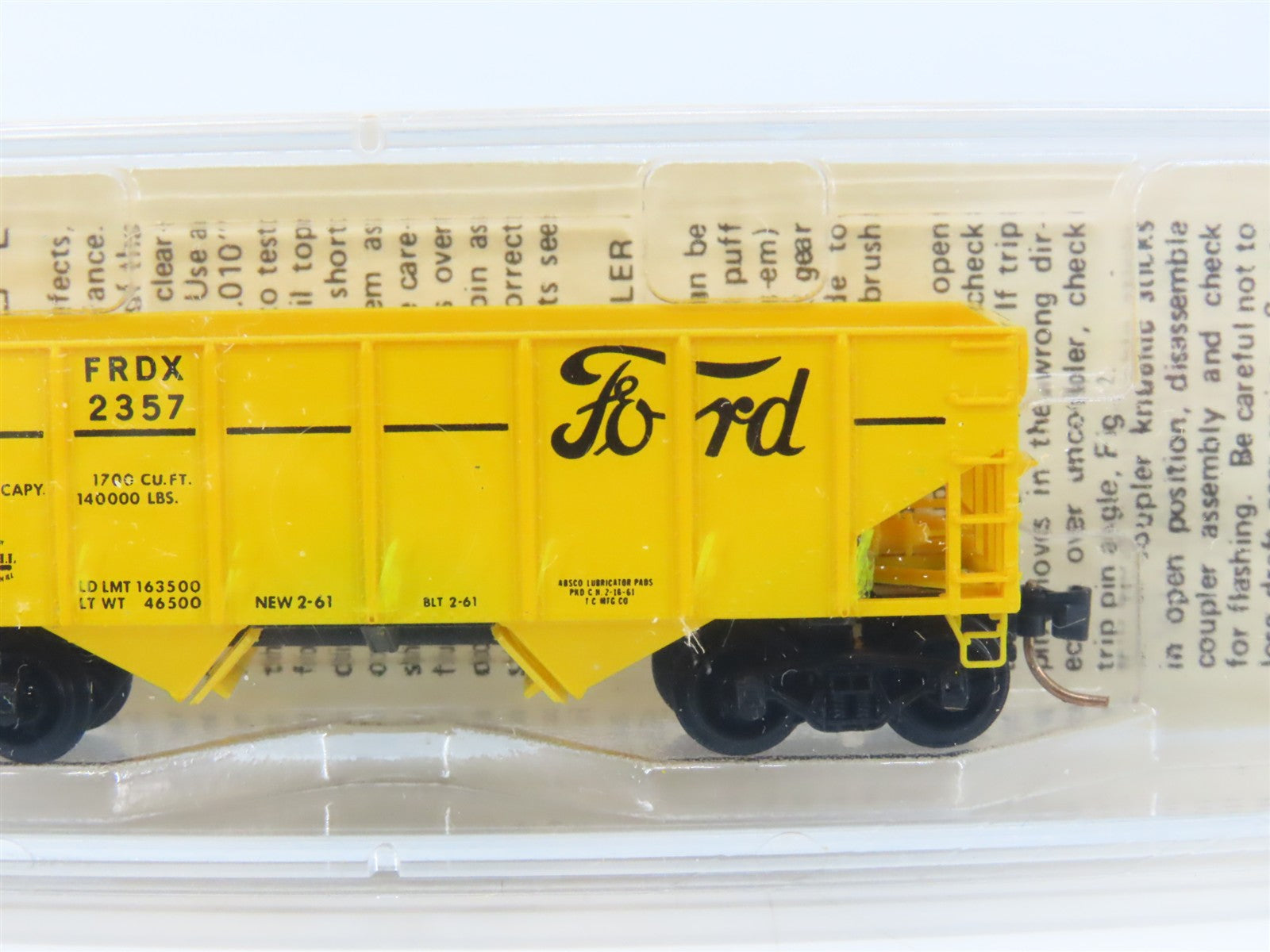 N Scale Micro-Trains MTL 56020 FRDX Ford 33' 2-Bay Hopper 2357 RTR