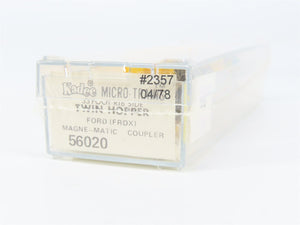 N Scale Micro-Trains MTL 56020 FRDX Ford 33' 2-Bay Hopper 2357 RTR