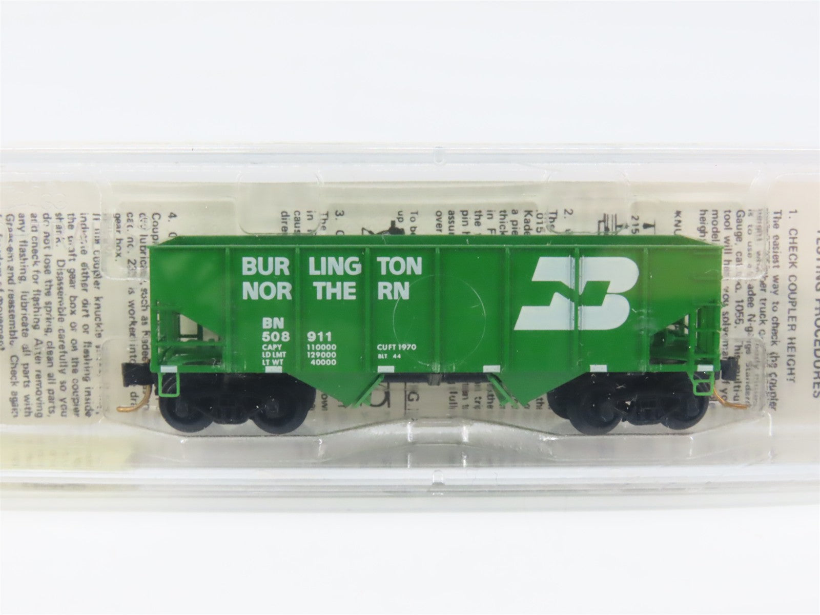 N Scale Micro-Trains MTL 56010 BN Burlington Northern 33' 2-Bay Hopper RTR