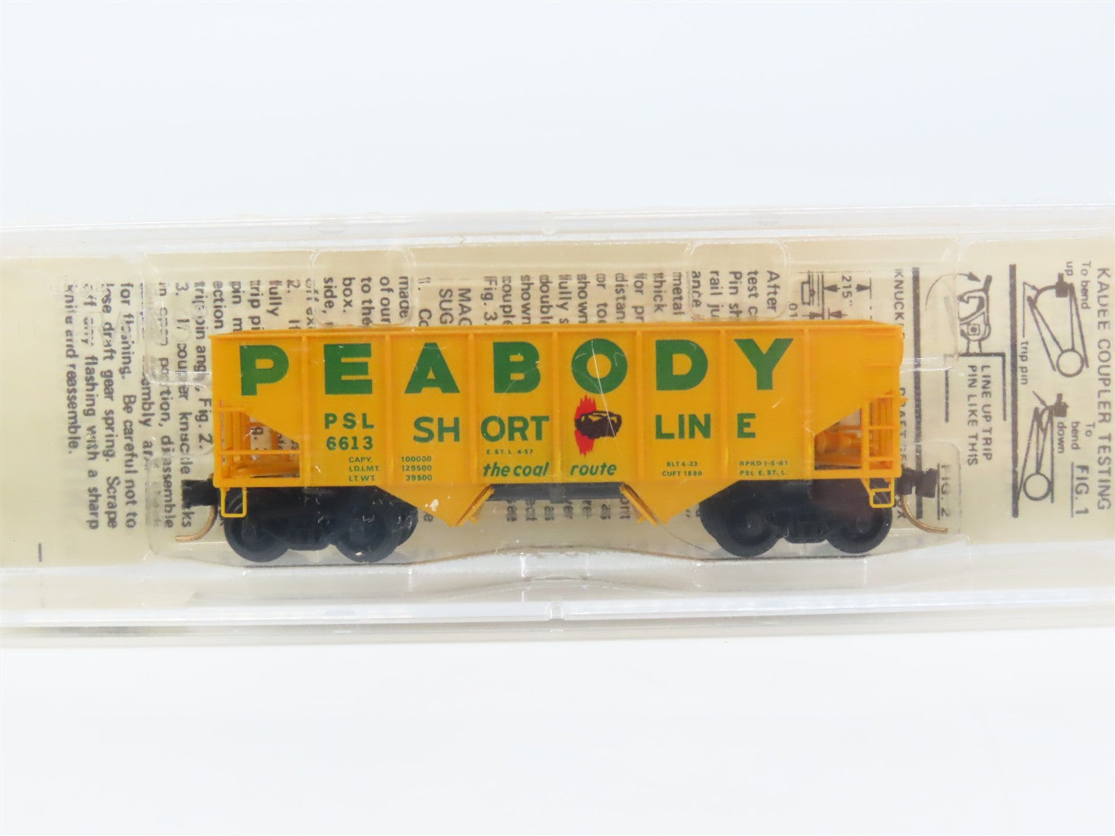 N Scale Micro-Trains MTL 56050 PSL Peabody Short Line 33' Hopper 6613 RTR