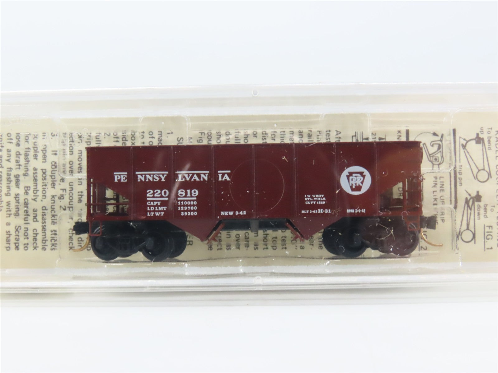 N Scale Micro-Trains MTL 56062 PRR Pennsylvania 33' 2-Bay Hopper 220819 RTR