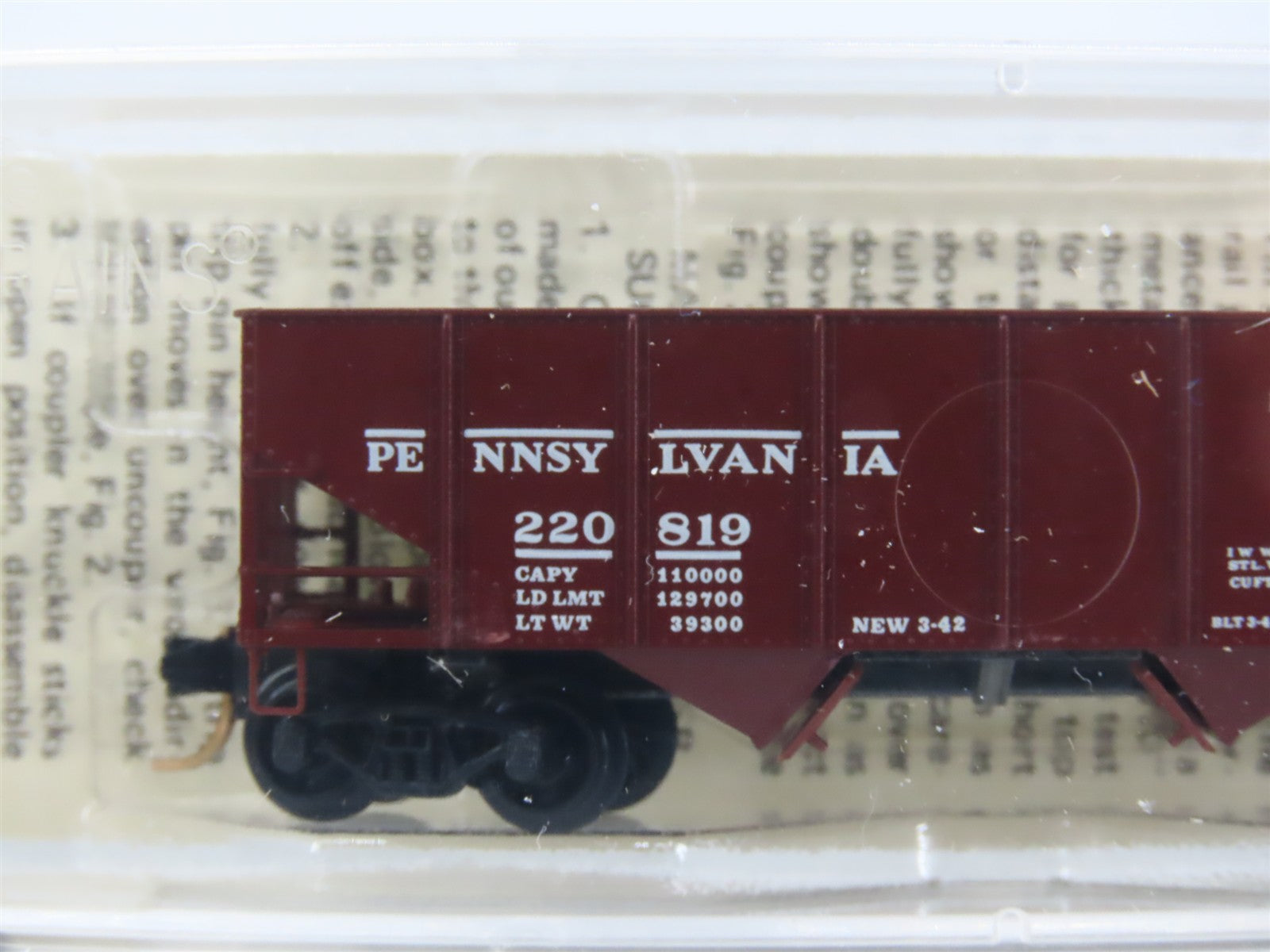 N Scale Micro-Trains MTL 56062 PRR Pennsylvania 33' 2-Bay Hopper 220819 RTR