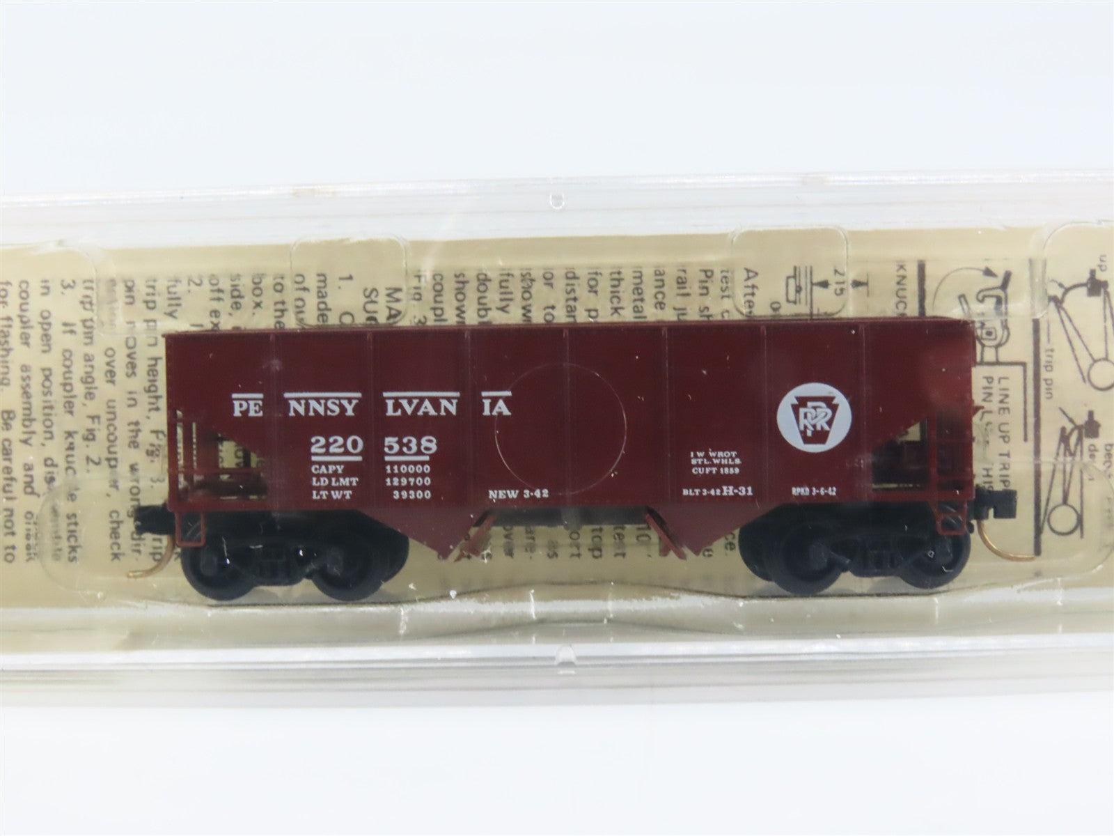 N Scale Micro-Trains MTL 56062 Pennsylvania 33' 2-Bay Hopper 220538 RTR