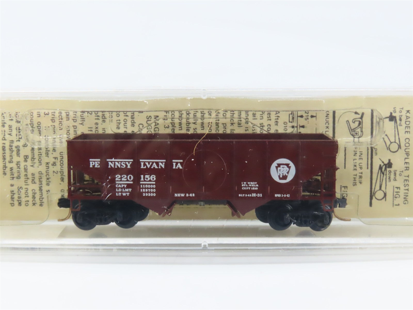 N Scale Micro-Trains MTL 56062 Pennsylvania 33' 2-Bay Hopper 220156 RTR