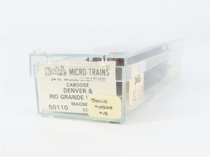 N Scale Micro-Trains MTL 50110 Denver & Rio Grande Western 34' Caboose 0549 RTR