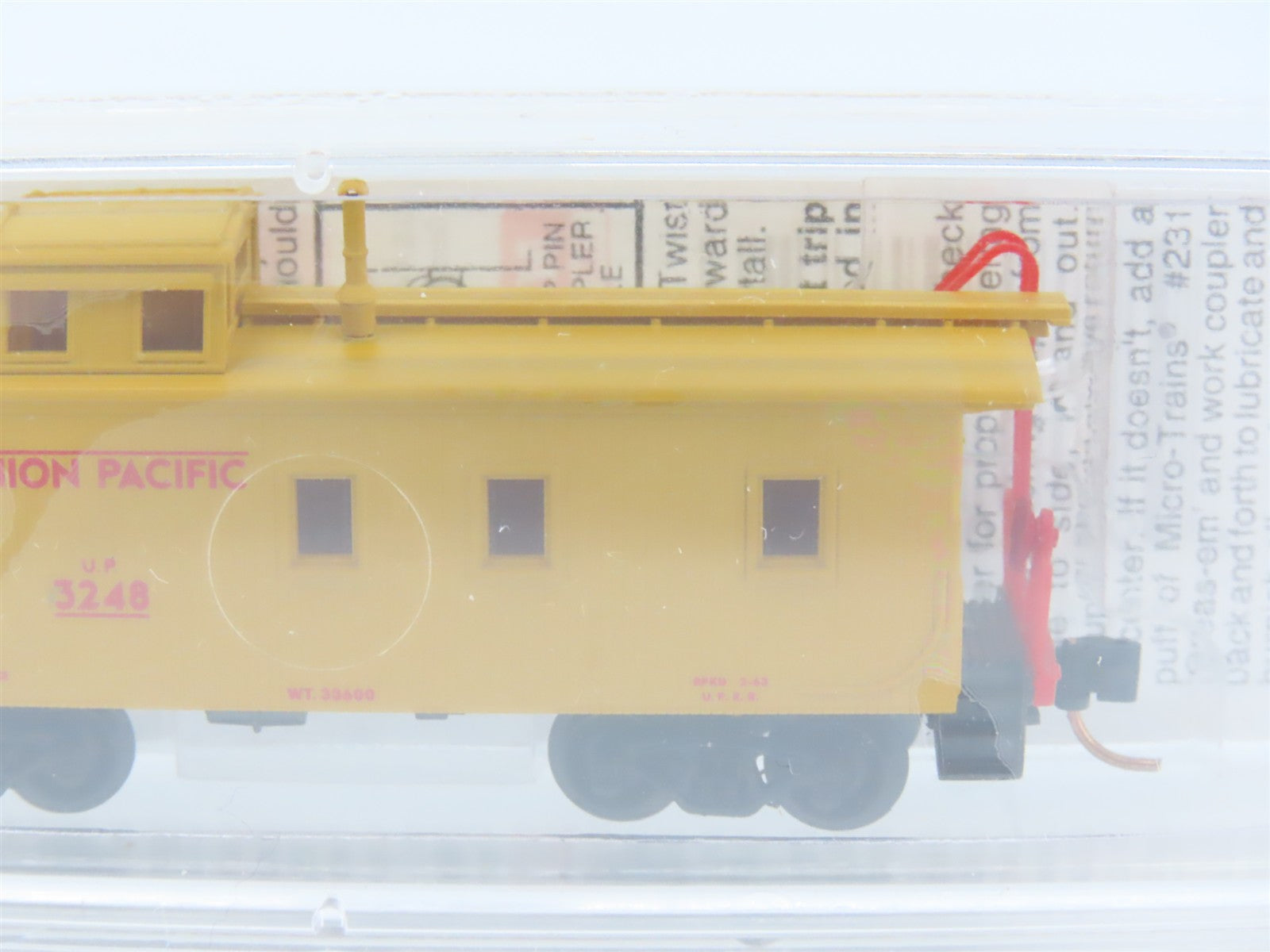 N Scale Micro-Trains MTL 50100 UP Union Pacific 34' Wood Sheathed Caboose RTR