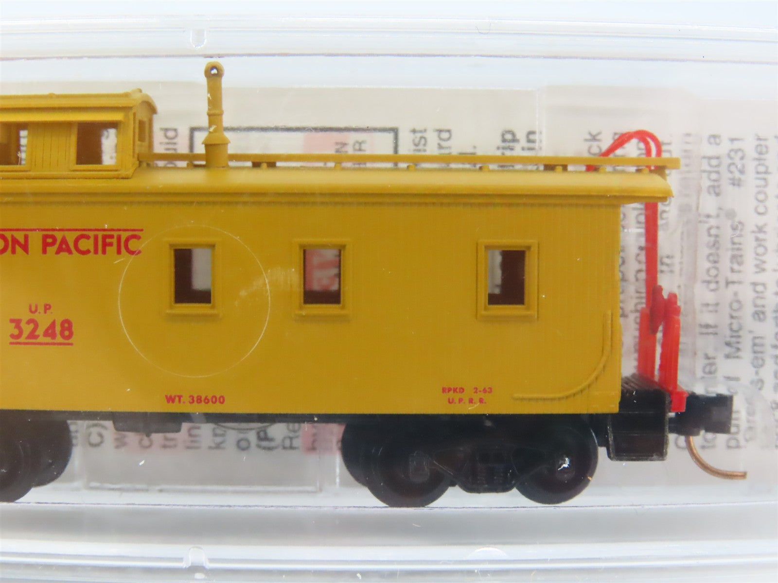 N Scale Micro-Trains MTL 50100 UP Union Pacific 34' Wood Sheathed Caboose RTR