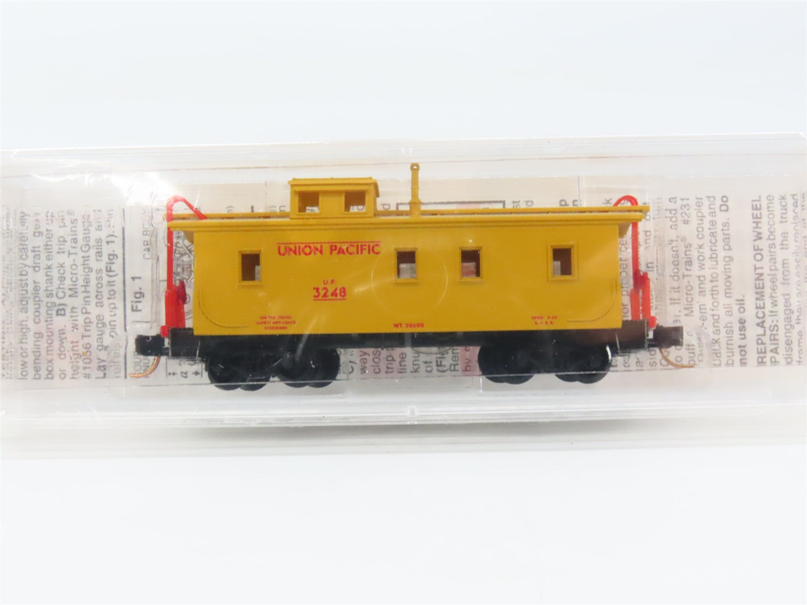 N Scale Micro-Trains MTL 50100 UP Union Pacific 34' Wood-Sheathed Caboose RTR